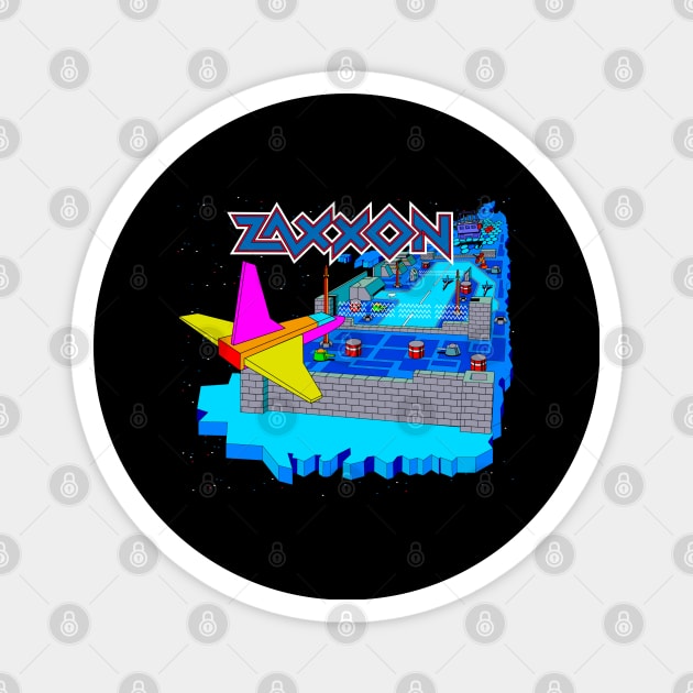 Mod.1 Arcade Zaxxon Space Invader Video Game Magnet by parashop